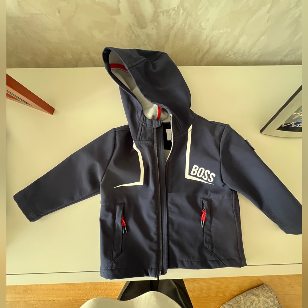 Boss blue windbreaker toddler boys 18 months